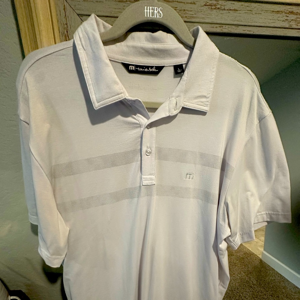 Travis Mathew heater polo men’s large white